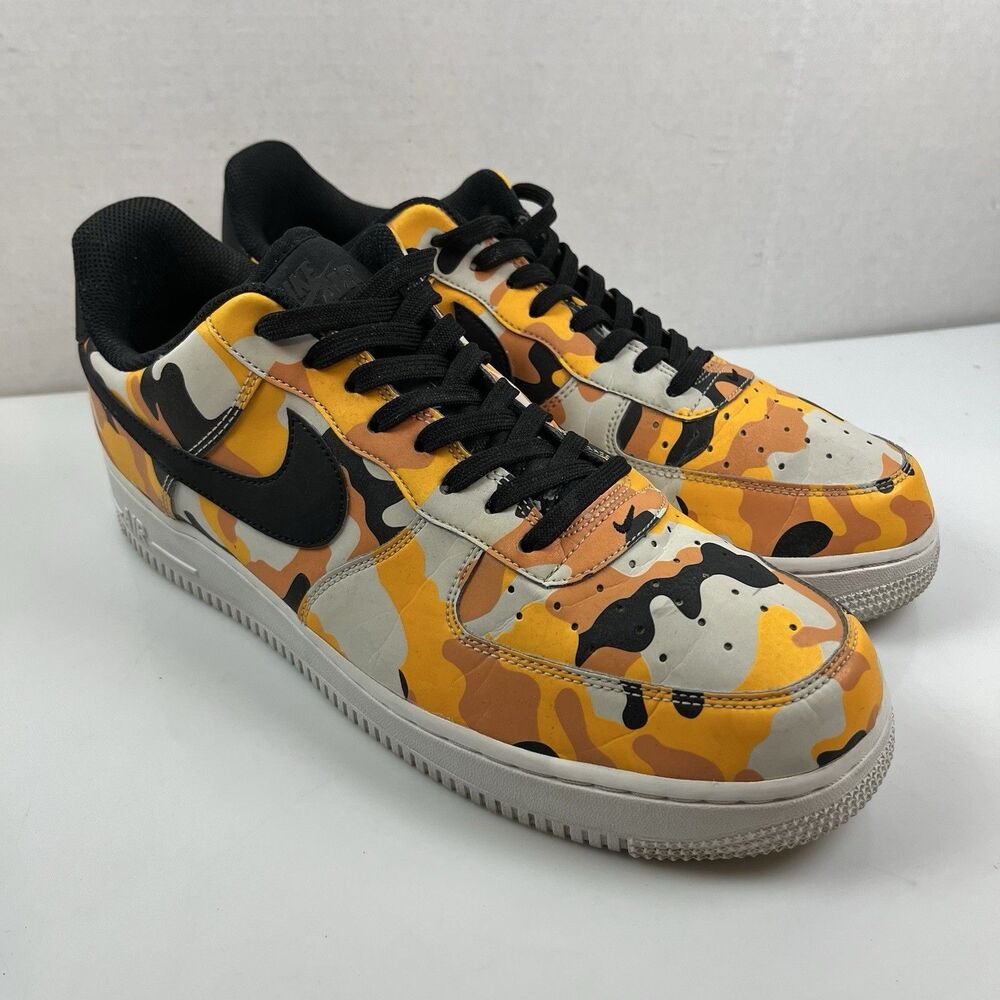 Nike Air Force 1 07 LV8 Orange Low Camo 823511-800 Mens Size 11 - Picture 2 of 10